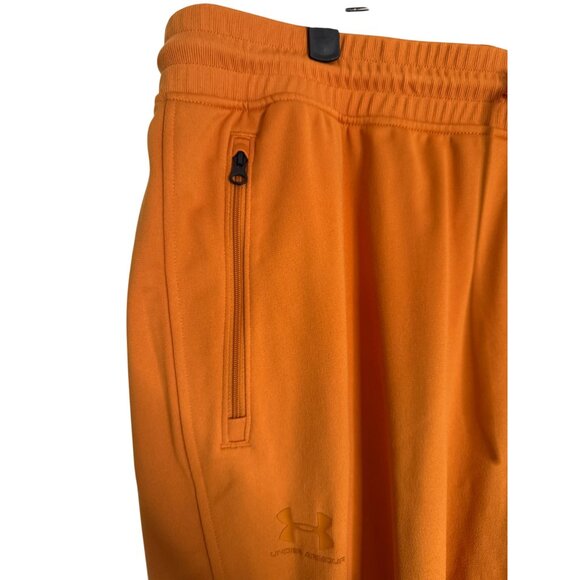 NWT Under Armour XL Mens Jogger Pants Orange Loose Fit 100% Polyester - Picture 6 of 16